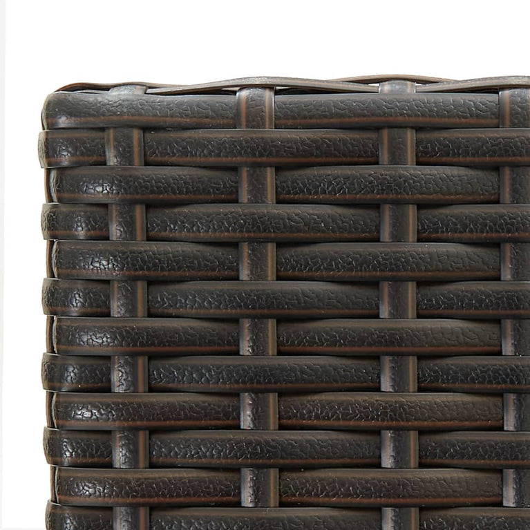 3-delige Tuinbarset met armleuningen poly rattan bruin MeubelReus