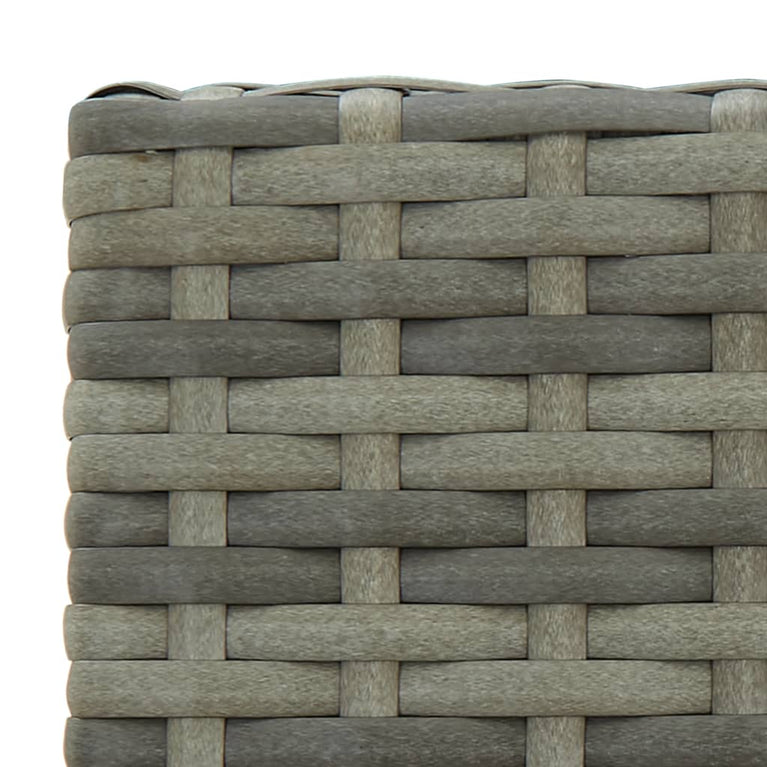 3-delige Tuinbarset met armleuningen poly rattan grijs MeubelReus