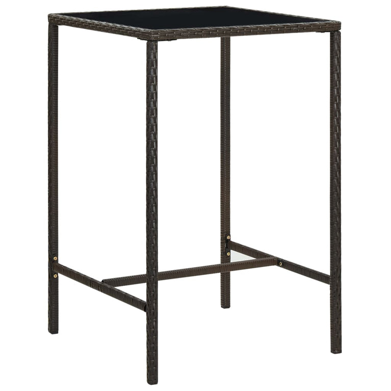 3-delige Tuinbarset poly rattan bruin MeubelReus