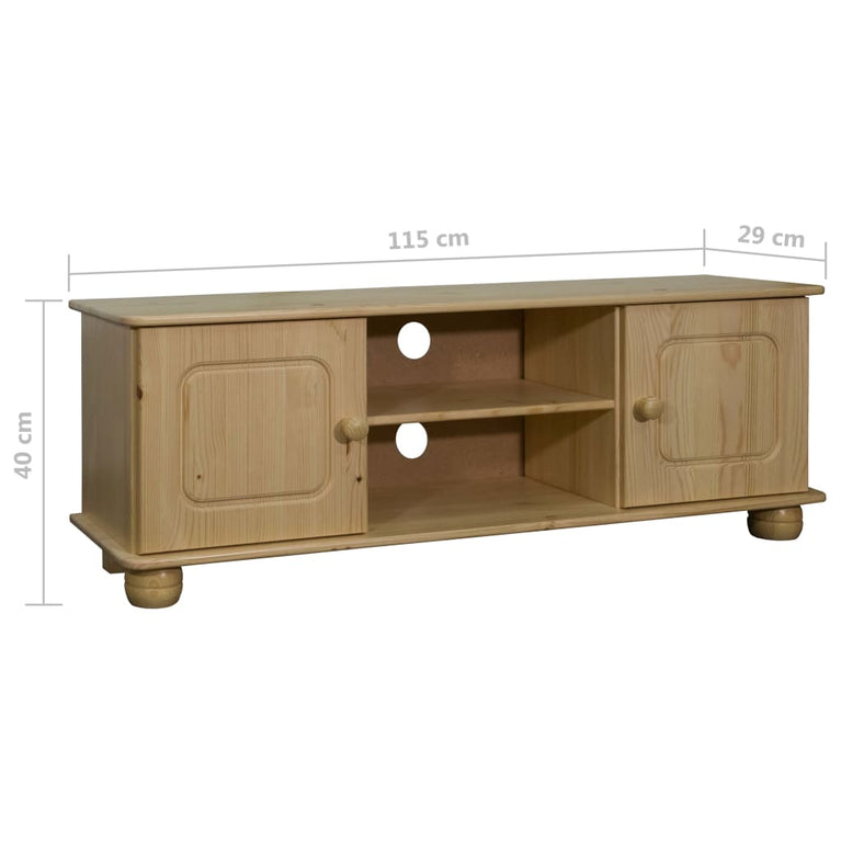 Tv-meubel 115x29x40 cm massief grenenhout MeubelReus