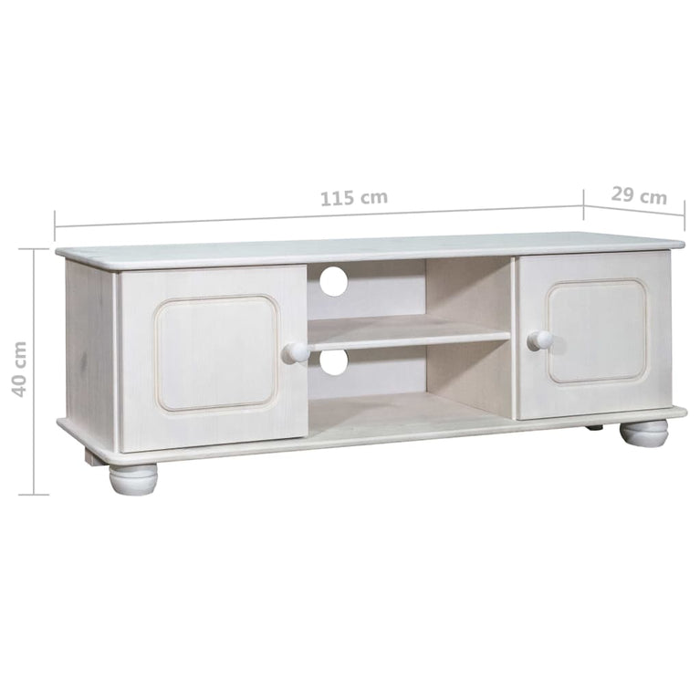 Tv-meubel 115x29x40 cm massief grenenhout MeubelReus