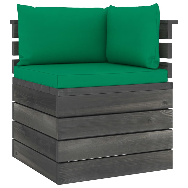 6-delige Loungeset met kussens pallet massief grenenhout MeubelReus