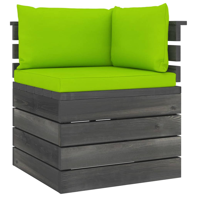 6-delige Loungeset met kussens pallet massief grenenhout MeubelReus