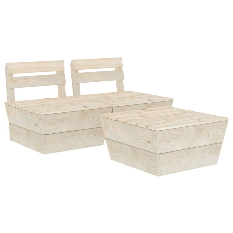 3-delige Loungeset pallet geïmpregneerd vurenhout MeubelReus