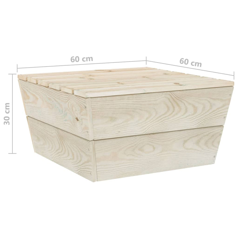 3-delige Loungeset pallet geïmpregneerd vurenhout MeubelReus
