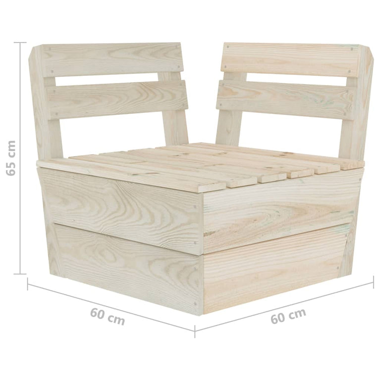 3-delige Loungeset pallet geïmpregneerd vurenhout MeubelReus