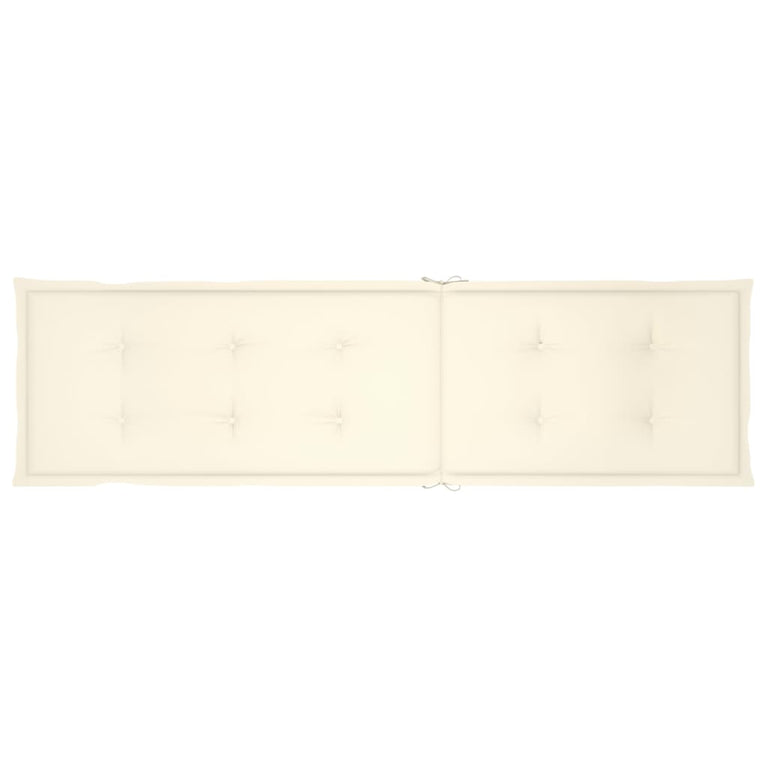 Terrasstoel met voetensteun en kussen massief acaciahout MeubelReus