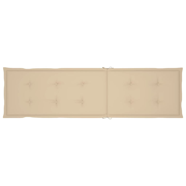 Terrasstoel met voetensteun en kussen massief acaciahout MeubelReus