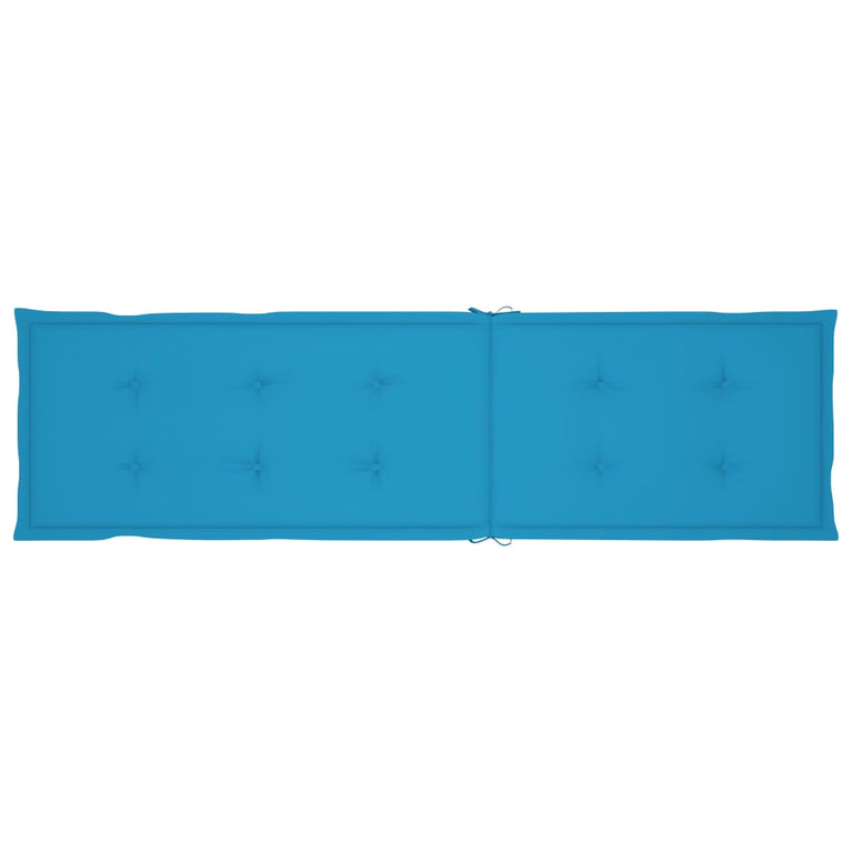 Terrasstoel met voetensteun en kussen massief acaciahout MeubelReus