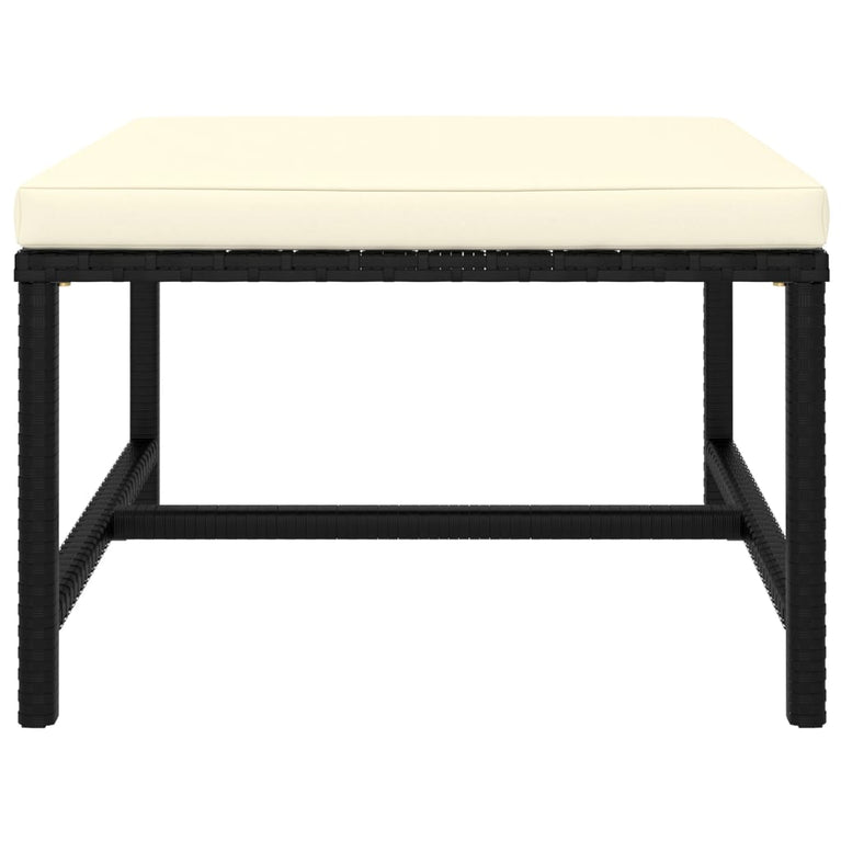 9-delige Loungeset met kussens poly rattan zwart MeubelReus