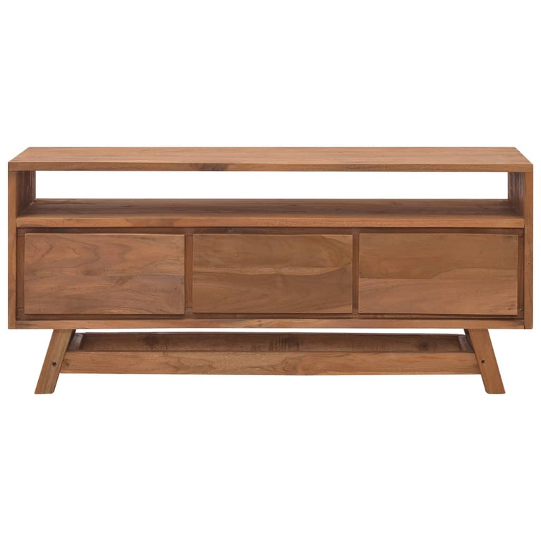 Tv-meubel 110x30x50 cm massief teakhout MeubelReus