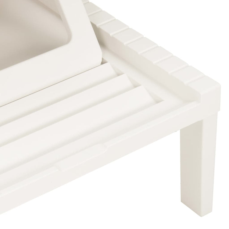 Ligbed met kussen kunststof wit MeubelReus