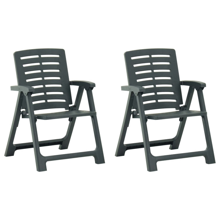 3-delige Bistroset inklapbaar kunststof groen MeubelReus