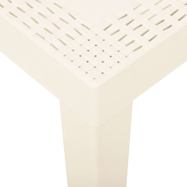 Tuintafel 79x65x72 cm kunststof wit MeubelReus