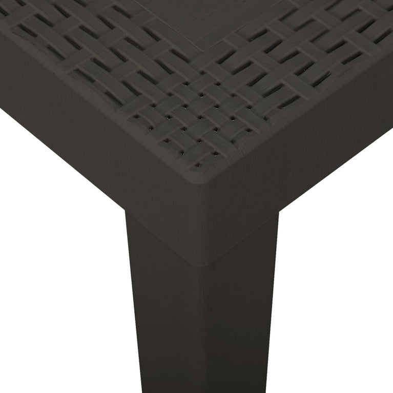 Tuintafel 79x65x72 cm kunststof antracietkleurig MeubelReus
