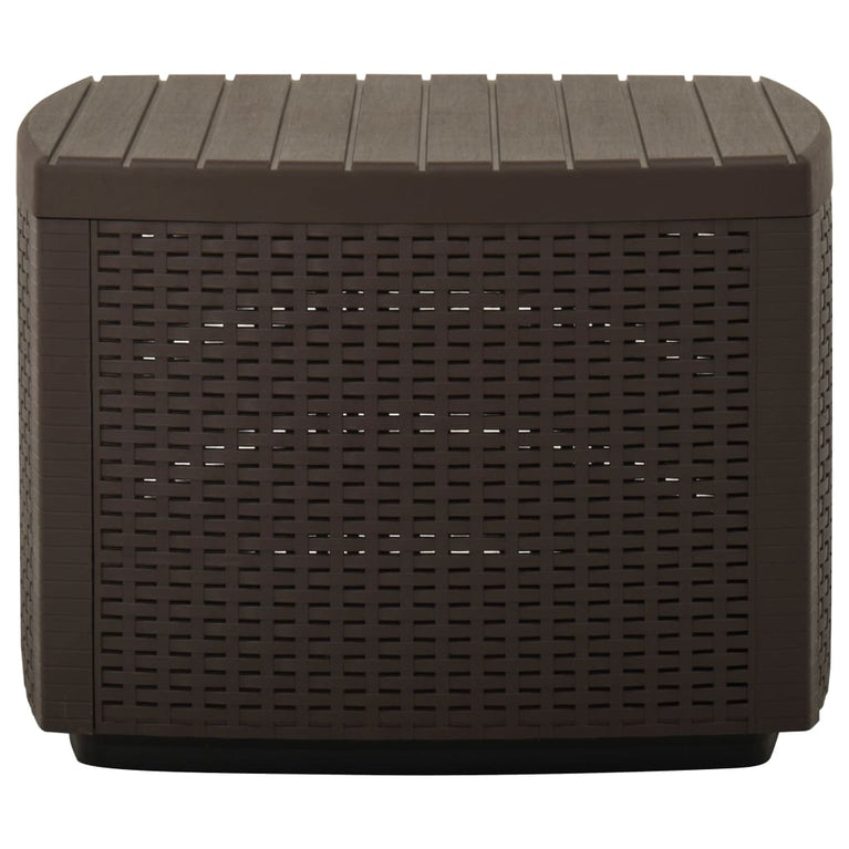 Tuintafel 53x53x40 cm kunststof mokkakleurig MeubelReus