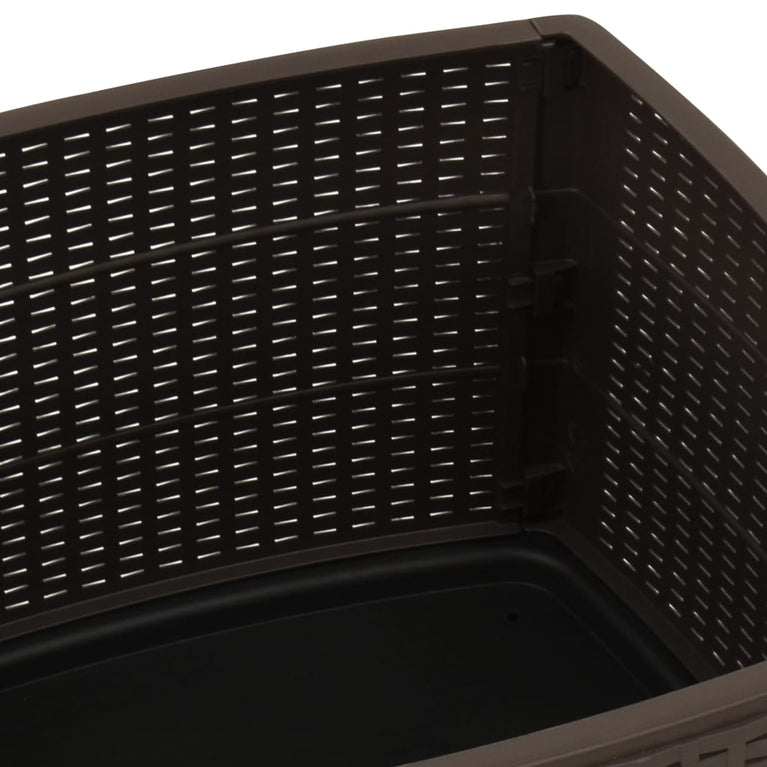 Tuintafel 53x53x40 cm kunststof mokkakleurig MeubelReus