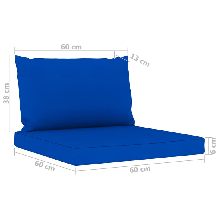6-delige Loungeset met blauwe kussens MeubelReus