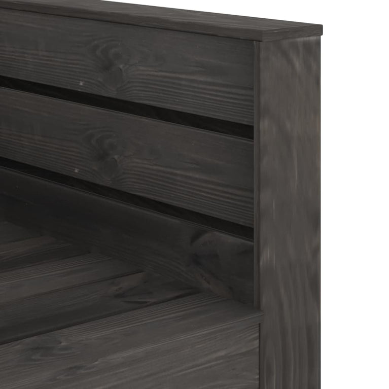 2-delige Loungeset pallet geïmpregneerd grenenhout grijs MeubelReus