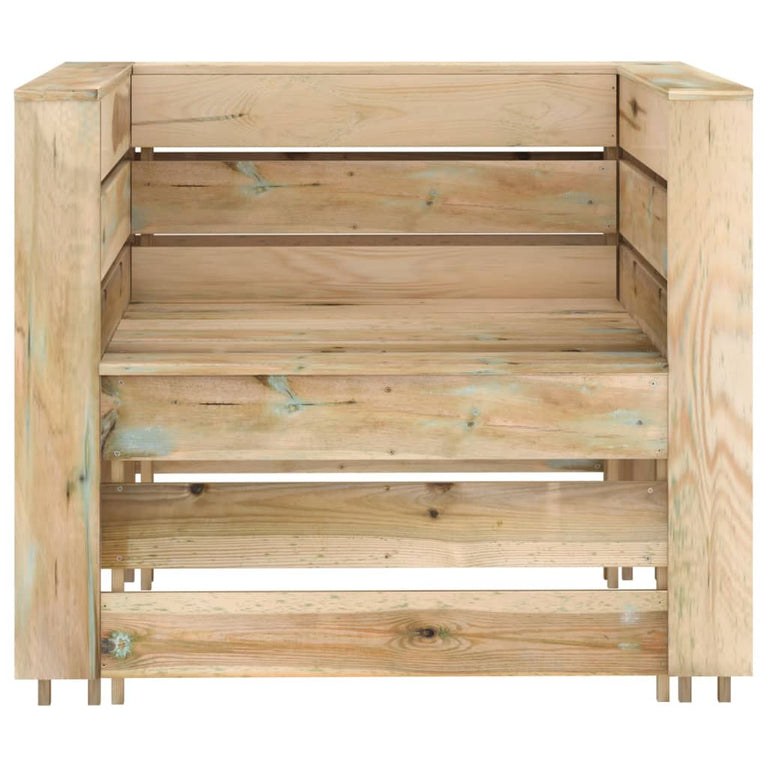 2-delige Loungeset pallet geïmpregneerd grenenhout MeubelReus