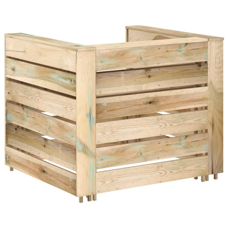2-delige Loungeset pallet geïmpregneerd grenenhout MeubelReus