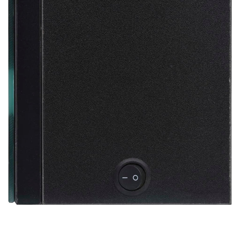 Badkamerkast met spiegel en LED 50x14x60 cm zwart MeubelReus