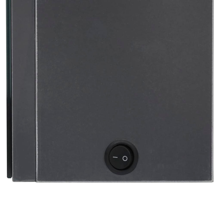 Badkamerkast met spiegel en LED 50x14x60 cm grijs MeubelReus