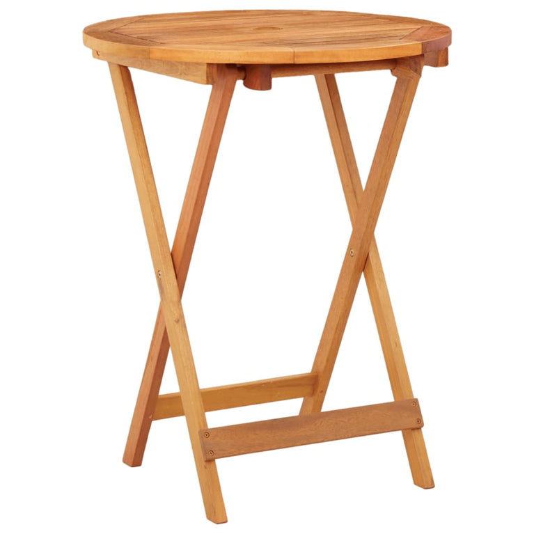 Tuintafel inklapbaar Ø60x75 cm massief eucalyptushout MeubelReus