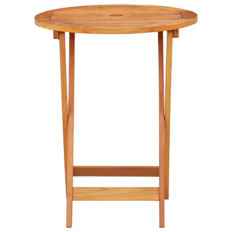 Tuintafel inklapbaar Ø60x75 cm massief eucalyptushout MeubelReus