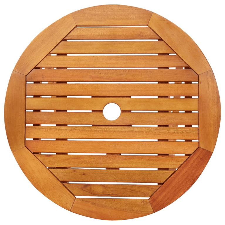 Tuintafel inklapbaar Ø60x75 cm massief eucalyptushout MeubelReus