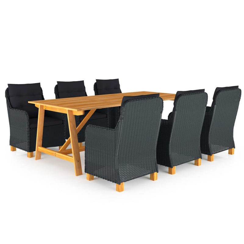 7-delige Tuinset donkergrijs MeubelReus