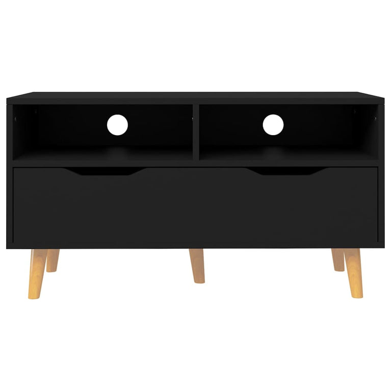 Tv-meubel 90x40x48,5 cm bewerkt hout zwart MeubelReus