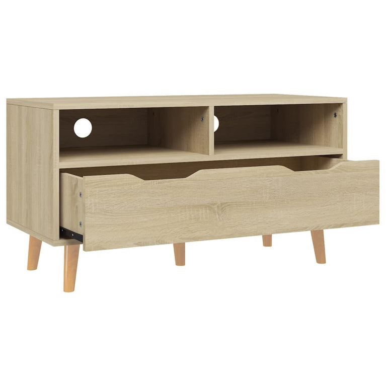Tv-meubel 90x40x48,5 cm bewerkt hout sonoma eikenkleurig MeubelReus