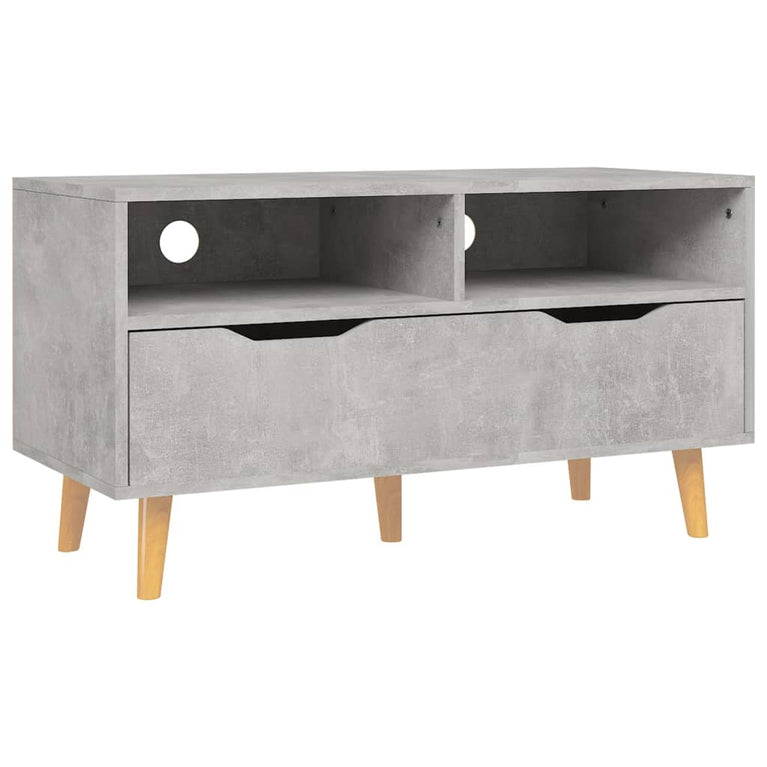 Tv-meubel 90x40x48,5 cm bewerkt hout betongrijs MeubelReus