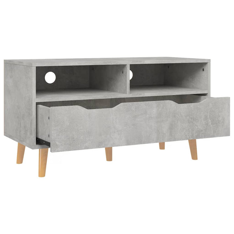 Tv-meubel 90x40x48,5 cm bewerkt hout betongrijs MeubelReus