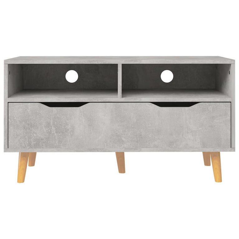 Tv-meubel 90x40x48,5 cm bewerkt hout betongrijs MeubelReus