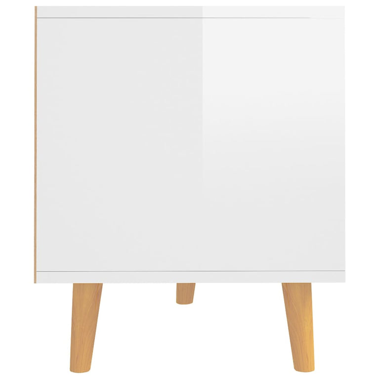 Tv-meubel 90x40x48,5x cm bewerkt hout hoogglans wit MeubelReus