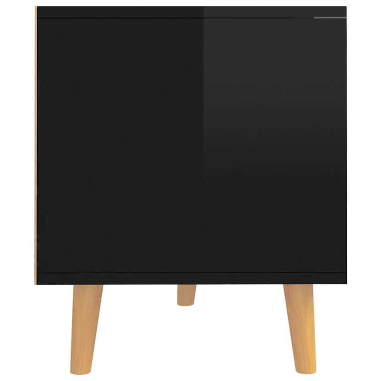 Tv-meubel 90x40x48,5 cm bewerkt hout hoogglans zwart MeubelReus