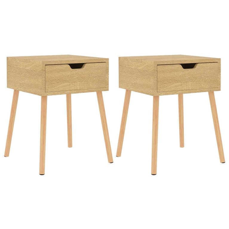 Nachtkastjes 2 st 40x40x56 cm spaanplaat sonoma eikenkleurig MeubelReus
