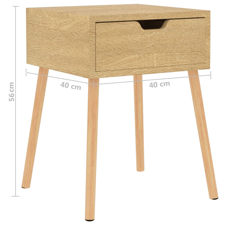 Nachtkastjes 2 st 40x40x56 cm spaanplaat sonoma eikenkleurig MeubelReus