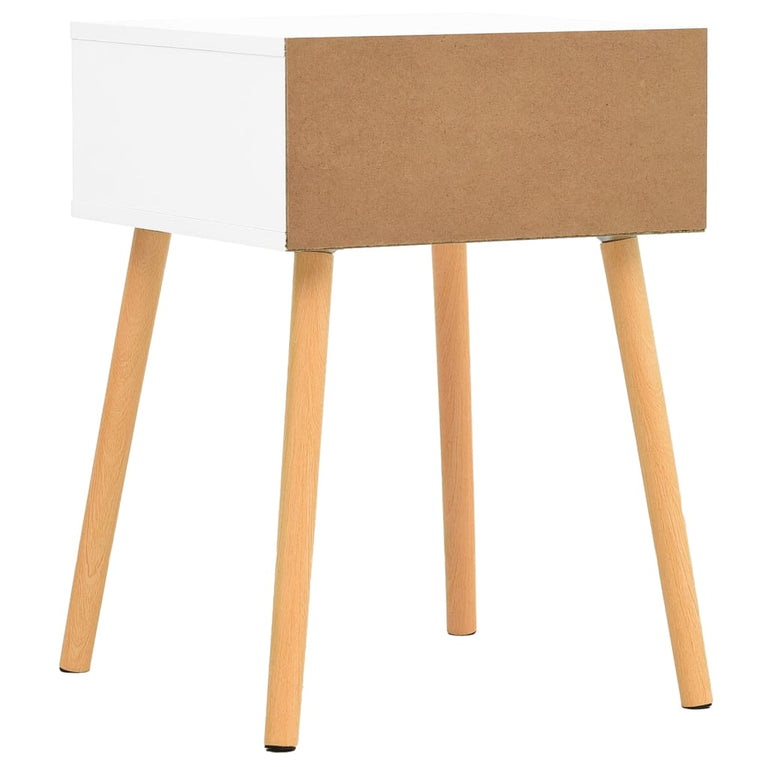 Nachtkastjes 2 st 40x40x56 cm spaanplaat wit en sonoma eiken MeubelReus