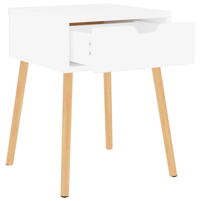 Nachtkastjes 2 st 40x40x56 cm spaanplaat hoogglans wit MeubelReus