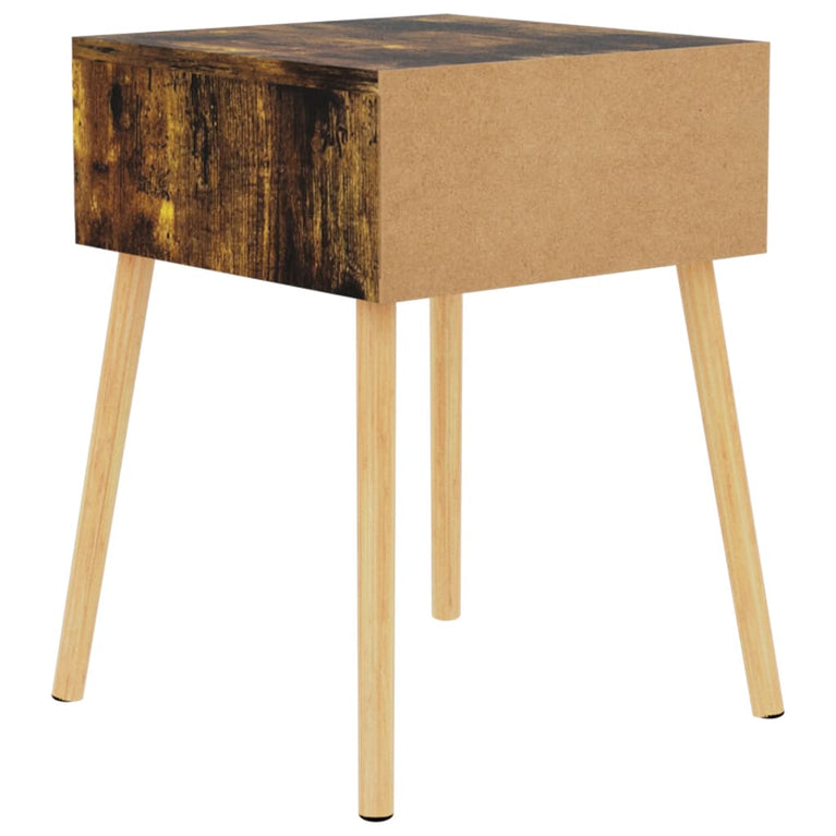 Nachtkastjes 2 st 40x40x56 cm spaanplaat gerookt eikenkleurig MeubelReus