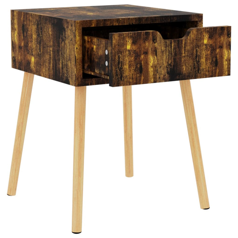 Nachtkastjes 2 st 40x40x56 cm spaanplaat gerookt eikenkleurig MeubelReus