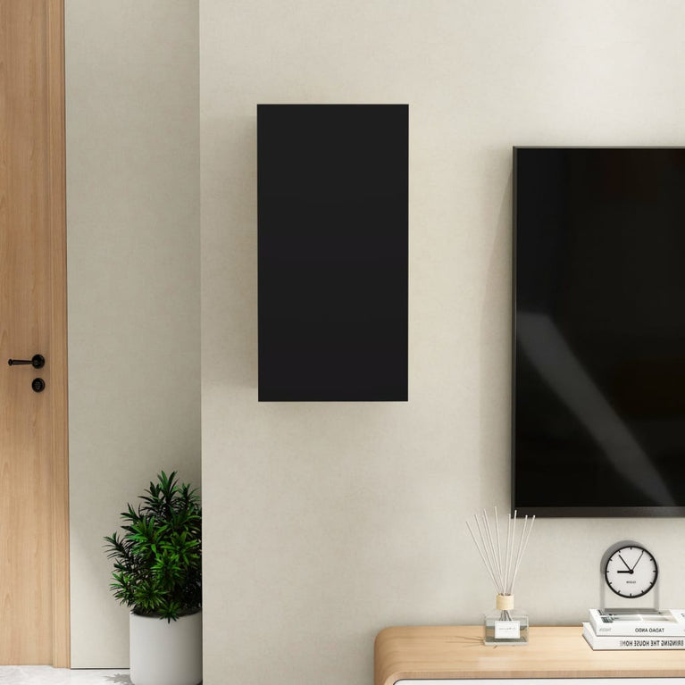 Tv-meubel 30,5x30x60 cm spaanplaat zwart MeubelReus
