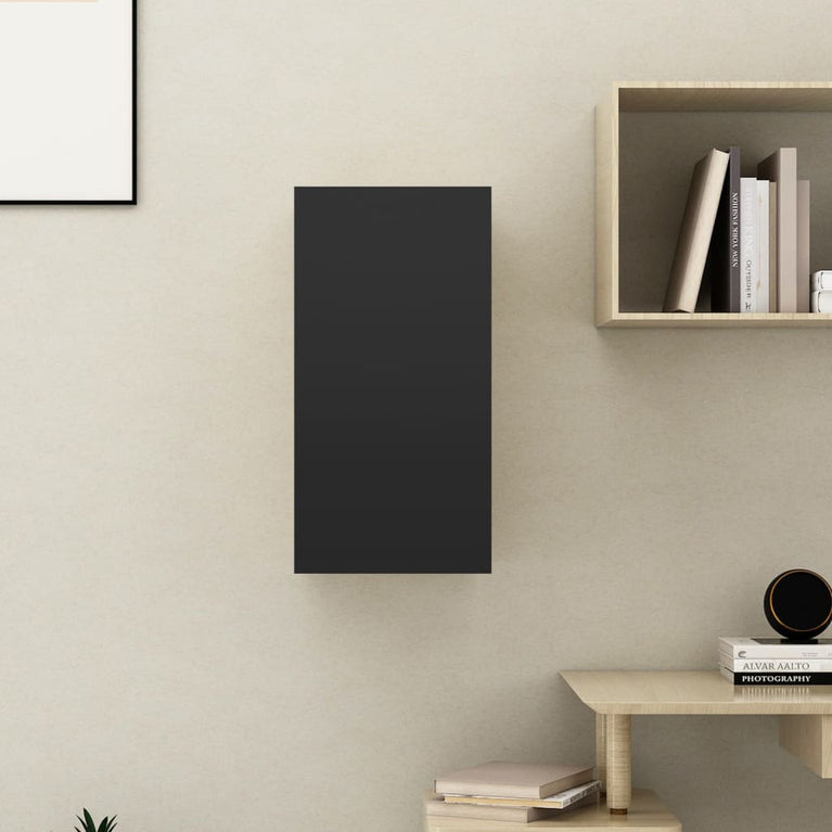 Tv-meubel 30,5x30x60 cm spaanplaat zwart MeubelReus
