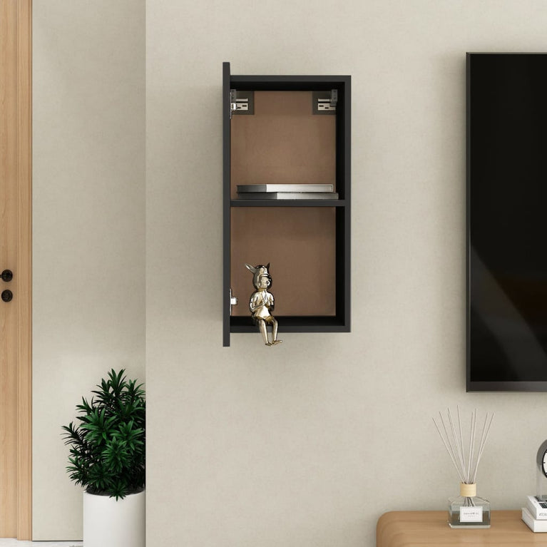 Tv-meubel 30,5x30x60 cm spaanplaat zwart MeubelReus
