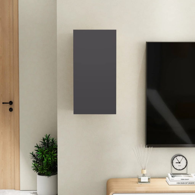 Tv-meubel 30,5x30x60 cm spaanplaat grijs MeubelReus