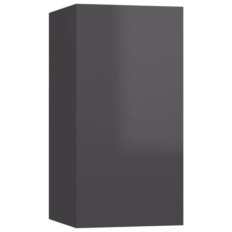 Tv-meubel 30,5x30x60 cm spaanplaat hoogglans grijs MeubelReus