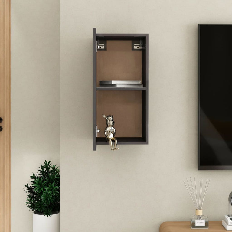 Tv-meubel 30,5x30x60 cm spaanplaat hoogglans grijs MeubelReus